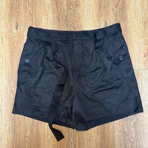 Banana‎ Republic Velour Shorts Belted Tie Waist Womens Size 16 Business Casual